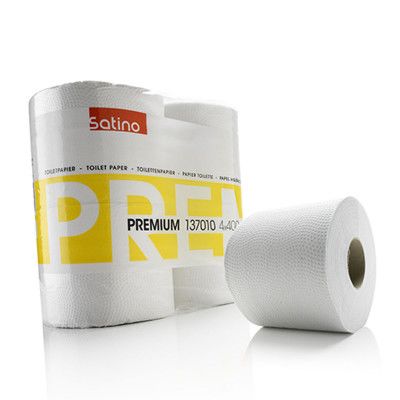 Premium toiletpapier 2-lgs van Satino, 10 x 4 stk